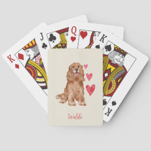Cocker Spaniel Hond Gepersonaliseerde Huisdier Naa Pokerkaarten