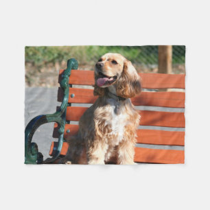 Cocker Spaniel hond gooit vlooiendeken Fleece Deken