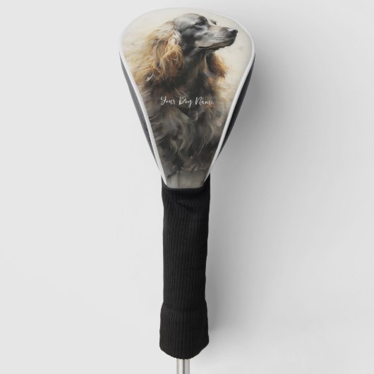 Cocker Spaniel Hond in de wind 004 - Yacobsen Dero Golfheadcover (Voorkant)