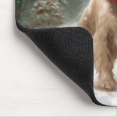 Cocker Spaniel Hond in Sneeuw Kerstmis Muismat (Hoek)