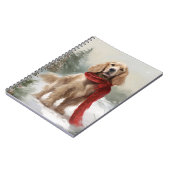 Cocker Spaniel Hond in Sneeuw Kerstmis Notitieboek (Linkerzijde)