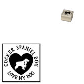 Cocker Spaniel-hond logo Love Scrapbooking Rubberstempel (Gestempeld)