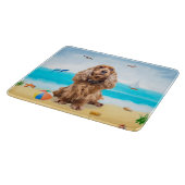 Cocker Spaniel hond op het strand Snijplank (Hoek)