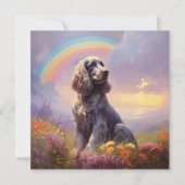 Cocker Spaniel Hond Regenboogbrug Aangepaste Naam (Voorkant)