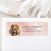 Cocker Spaniel Hond Retouradres Labels (Insitu)