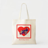 Cocker Spaniel Hond Silhouet Rood Beste Hond Mam Tote Bag (Voorkant)