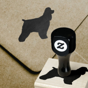 Cocker Spaniel Hond Silhouet Rubber Stamp Rubberstempel