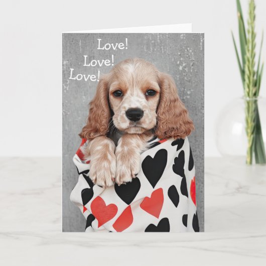 Cocker Spaniel hond Valentijn Kaart (Voorkant)