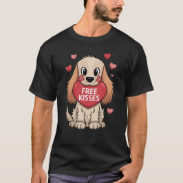Cocker Spaniel Hond Valentijnsdag Gratis Kusjes T-shirt