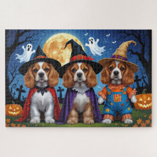Cocker Spaniel Honden Pompoen Halloween Grappig Legpuzzel