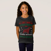 Cocker Spaniel Hondenliefhebbers Xmas Pyjama Lelij T-shirt (Voorkant volledig)