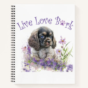 Cocker Spaniel Hondenmoeder Bloemen Notitieboek