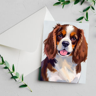 Cocker Spaniel hondenschilderij kaart