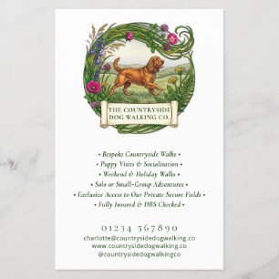 Cocker Spaniel Hondenuitlater Aangepaste Flyer - L