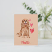 Cocker Spaniel Huisdier naam Briefkaart (Staand voorkant)