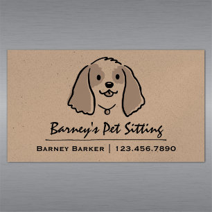Cocker Spaniel   Huisdierenoppas   Dierenverzorgin Visitekaartje Magneet