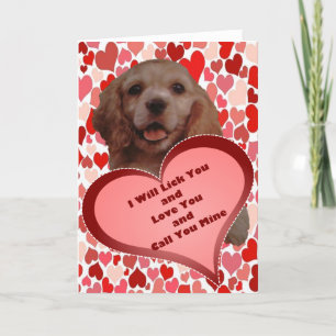 Cocker Spaniel ik laat je Valentijn Kaart