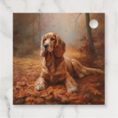 Cocker Spaniel in Herfstbladeren Herfst Inspire Bedankjes Labels (Achterkant)