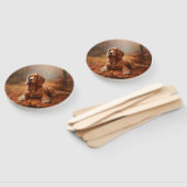 Cocker Spaniel in Herfstbladeren Herfst Inspire Handwaaier (Niet-gemonteerd)