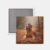 Cocker Spaniel in Herfstbladeren Herfst Inspire Magneet (Voorkant / Achterkant)