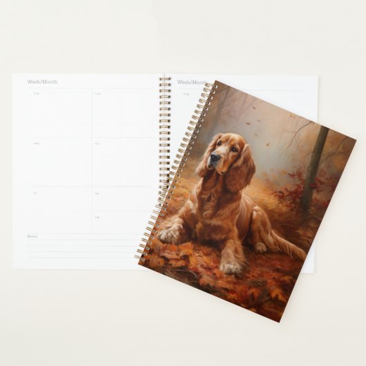 Cocker Spaniel in Herfstbladeren Herfst Inspire Planner (Display)