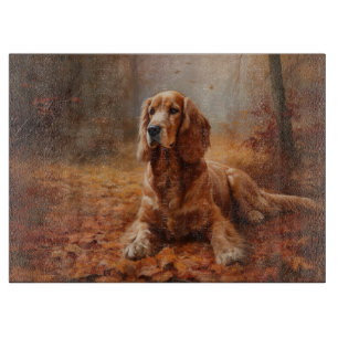 Cocker Spaniel in Herfstbladeren Herfst Inspire Snijplank