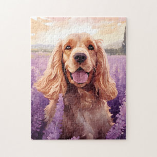 Cocker Spaniel in Lavendel veld Legpuzzel