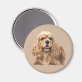 Cocker Spaniel Juste Adorable Magnet (Recto/Verso)