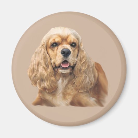 Cocker Spaniel Juste Adorable Magnet (Devant)