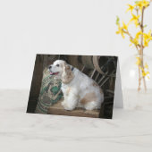 Cocker-spaniël Kaart (Gele Bloem)