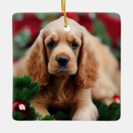 Cocker Spaniel Keramisch Ornament (Voorkant)