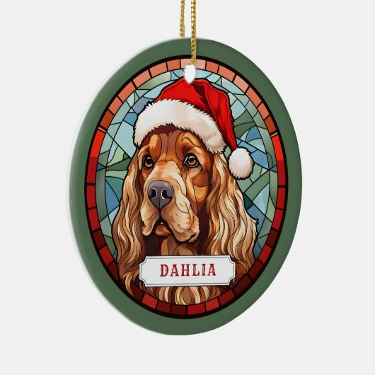 Cocker Spaniel Keramische Cirkel Ornament (Rechts)