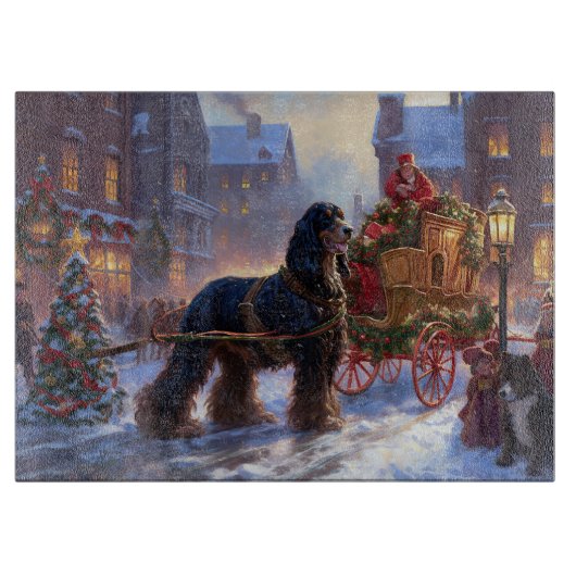 Cocker Spaniel Kerst Feestelijke Periode Snijplank (Voorkant)