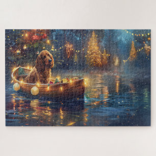 Cocker Spaniel Kerst Feestelijke Reis Legpuzzel
