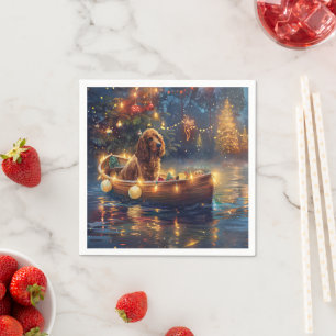 Cocker Spaniel Kerst Feestelijke Reis Servet