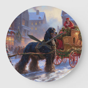 Cocker Spaniel Kerst Feestelijke Tijd Grote Klok