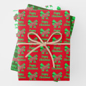 Cocker Spaniel Kerst Hond & Groene Boog 3 kleuren Inpakpapier Vel (In situ)