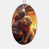 Cocker Spaniel Kerst Ornament, Brandweerman Pet Keramisch Ornament (Links)