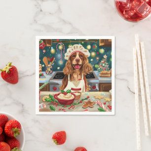 Cocker Spaniel Kerstbakken: Festieve Kerstmis Servet