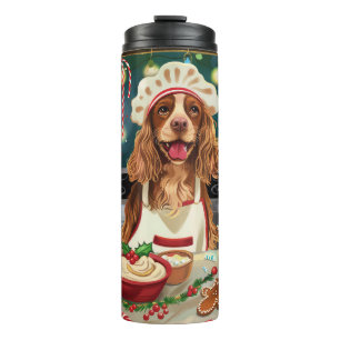 Cocker Spaniel Kerstbakken: Festive Kerstmis Thermosbeker