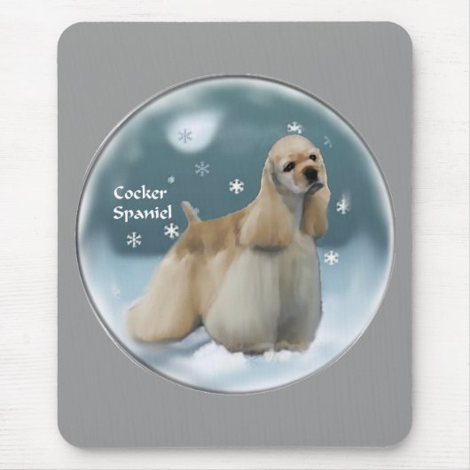 Cocker Spaniel-kerstcadeaus Muismat (Voorkant)