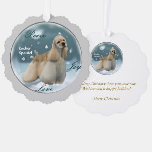 Cocker Spaniel-kerstcadeaus Ornament Kaart