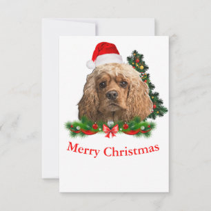 Cocker spaniel kerstkaarten bedankkaart