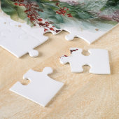 Cocker Spaniel Kerstkrans Feestelijke Pup Legpuzzel (Zijkant)