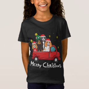 Cocker Spaniel Kerstmis Boom Dog Mam Pasen D T-shirt