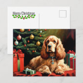 Cocker Spaniel Kerstmis Briefkaart (Voorkant / Achterkant)
