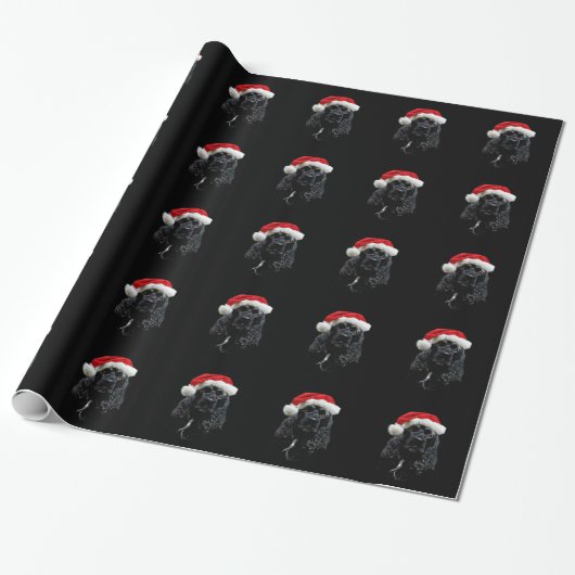 Cocker Spaniel Kerstmis Cadeaupapier (Uitgerold)