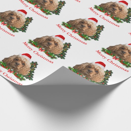 Cocker spaniel Kerstmis Cadeaupapier (Hoek)