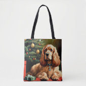 Cocker Spaniel Kerstmis Draagtas (Voorkant)