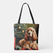 Cocker Spaniel Kerstmis Draagtas (Achterkant)